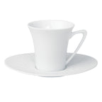 BOREAL SATIN BLANC Soucoupe à café/expresso ovale 14 x 12 cm