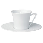 BOREAL SATIN BLANC Soucoupe à thé/café ovale 16,5 x 14 cm