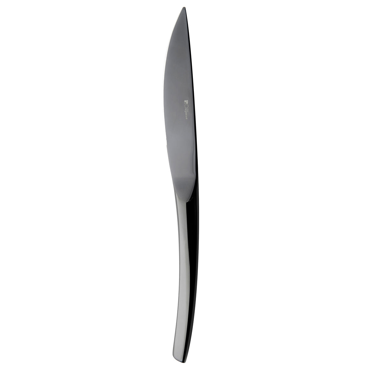 XY BLACK MIROIR Couteau de table monobloc lame scie