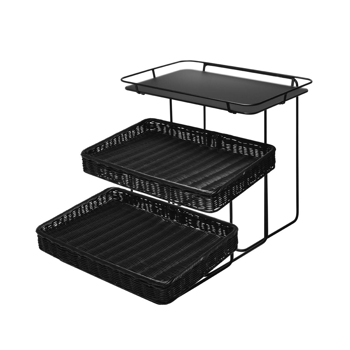 EVENTO support rectangulaire noir niveau 1 44x30.8x10.8 cm