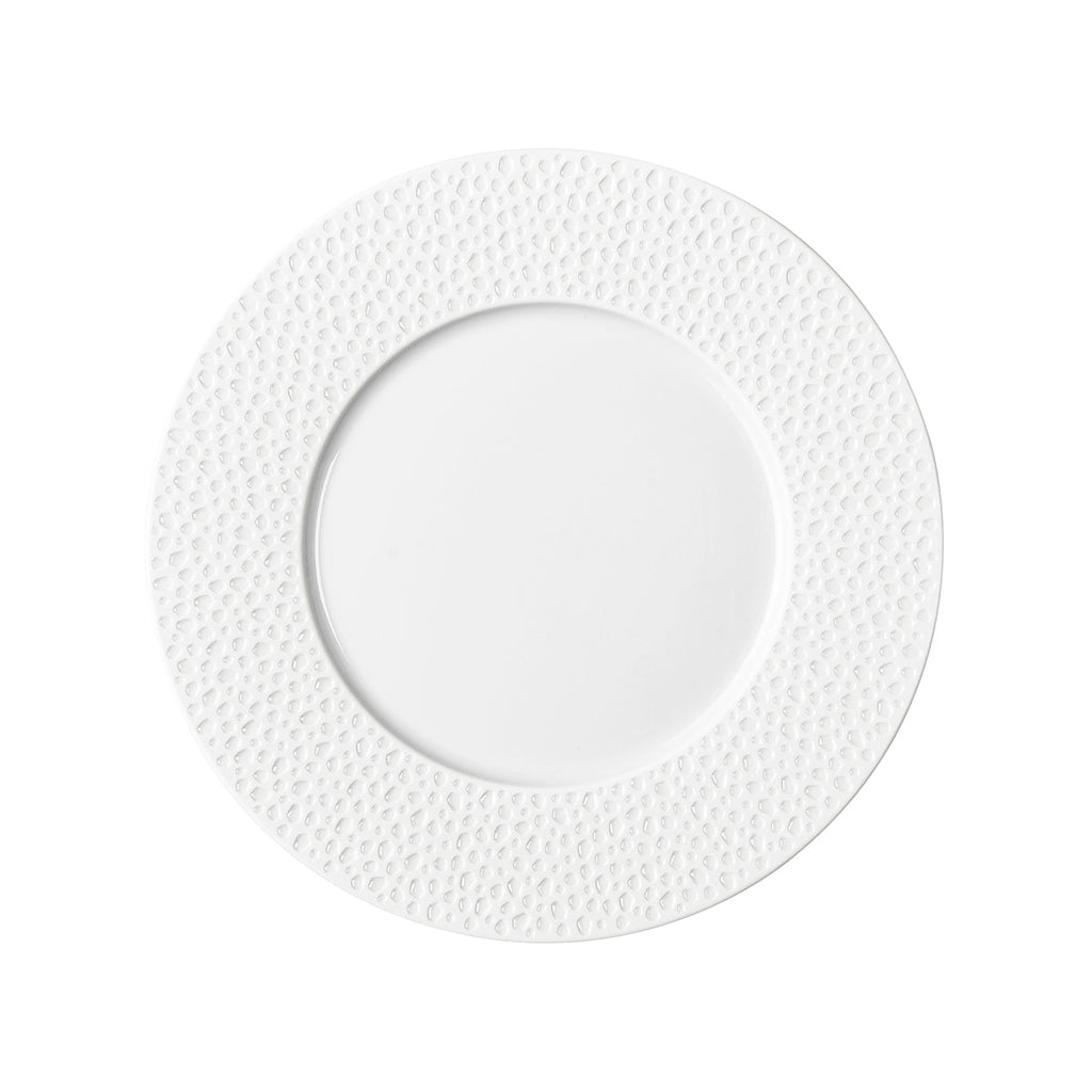 PERLES DE ROSEE BLANCHES Assiette à dessert 24 cm