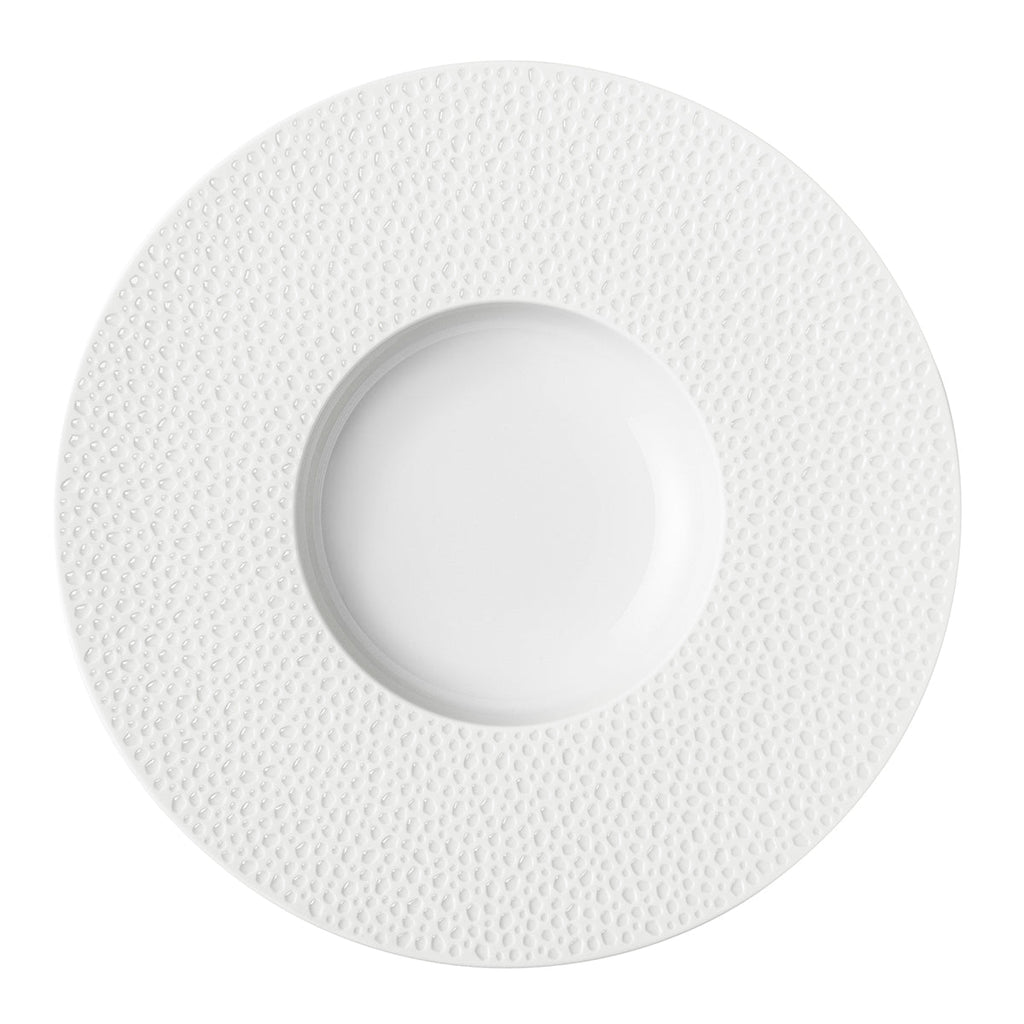 PERLES DE ROSEE BLANCHES Assiette gourmet grand bassin 30 cm