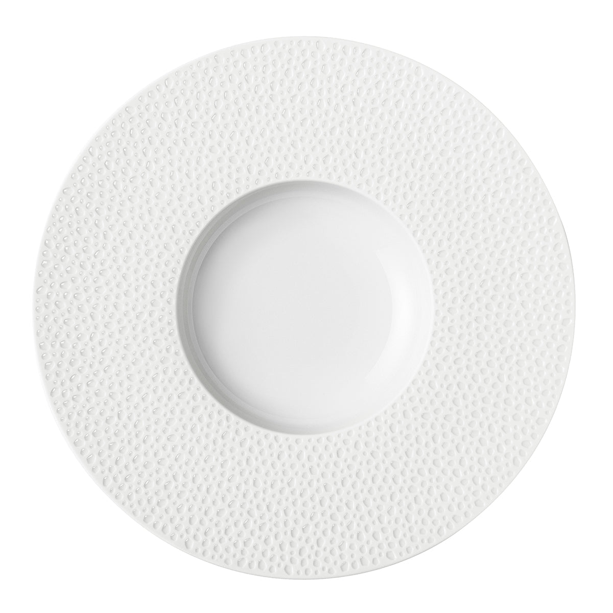 PERLES DE ROSEE BLANCHES Assiette gourmet grand bassin 30 cm