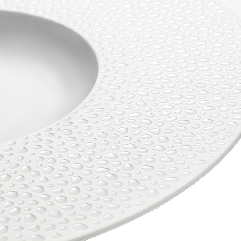 PERLES DE ROSEE BLANCHES Assiette gourmet grand bassin 30 cm