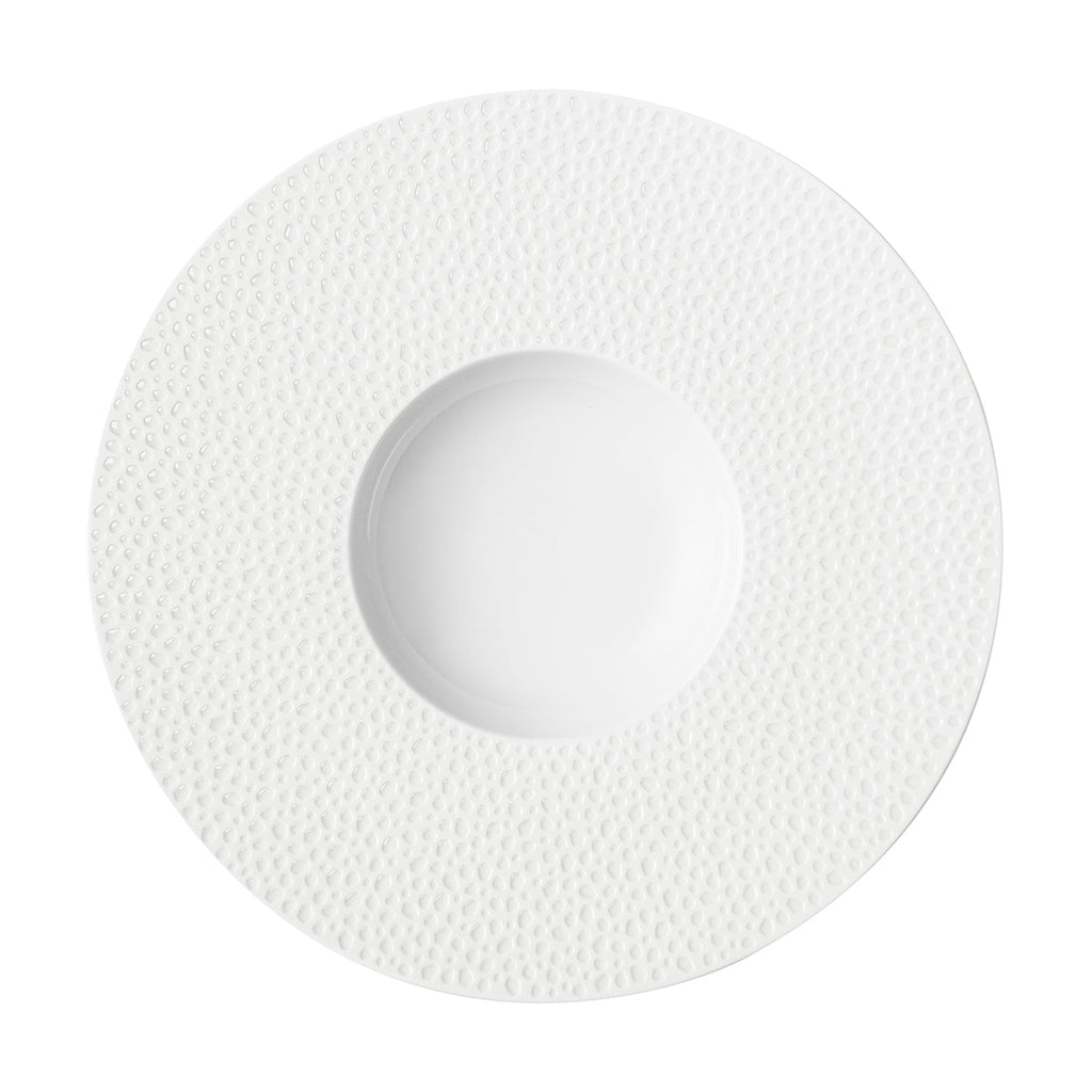 PERLES DE ROSEE BLANCHES Assiette gourmet petit bassin 28 cm