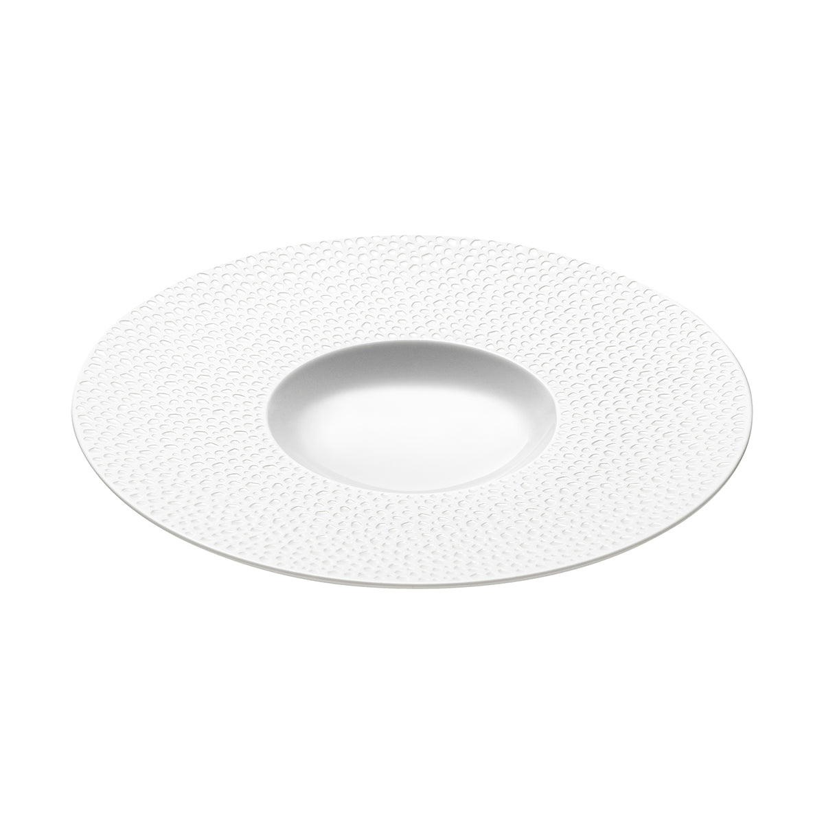 PERLES DE ROSEE BLANCHES Assiette gourmet petit bassin 28 cm