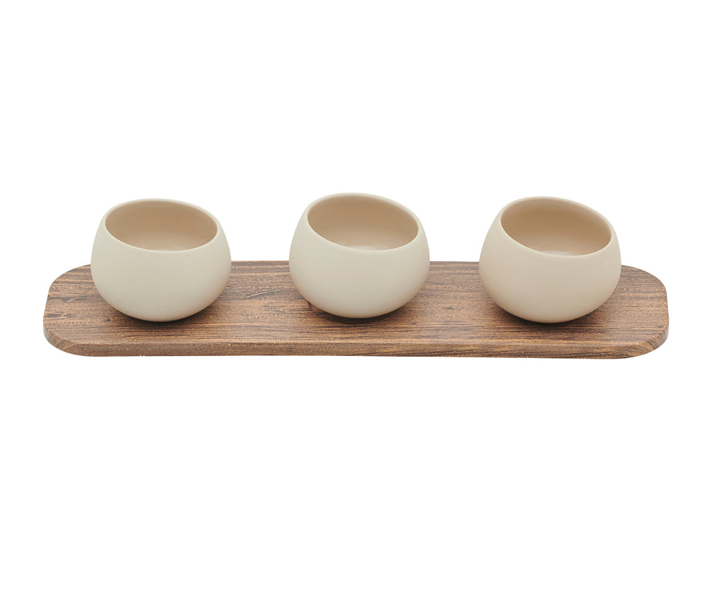 EVENTO Plateau gn 1/6 3 trous mélamnie bois 8.7x32.5 cm