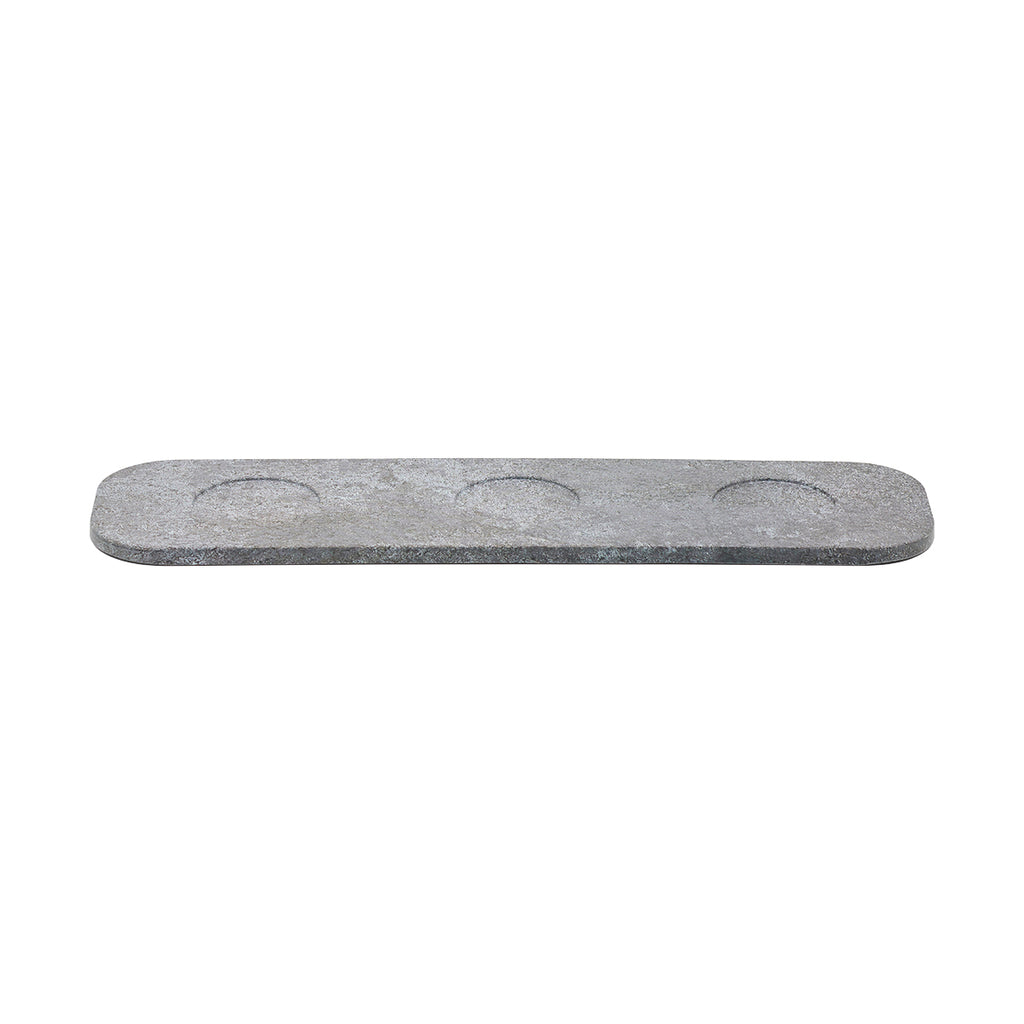EVENTO Plateau gn 1/6 3 trous mélamine pierre 8.7x32.5 cm