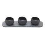 EVENTO Plateau gn 1/6 3 trous mélamine pierre 8.7x32.5 cm