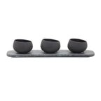 EVENTO Plateau gn 1/6 3 trous mélamine pierre 8.7x32.5 cm