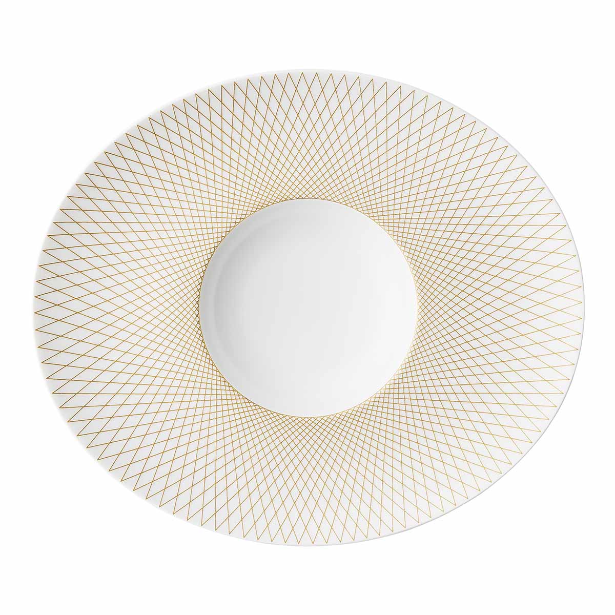 Image du produit: GRAPHIQUE CLASSIQUE DORE Assiette gourmet ovale 30cm x 26cm