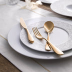 ONDE GOLD Couteau à dessert monobloc lame scie