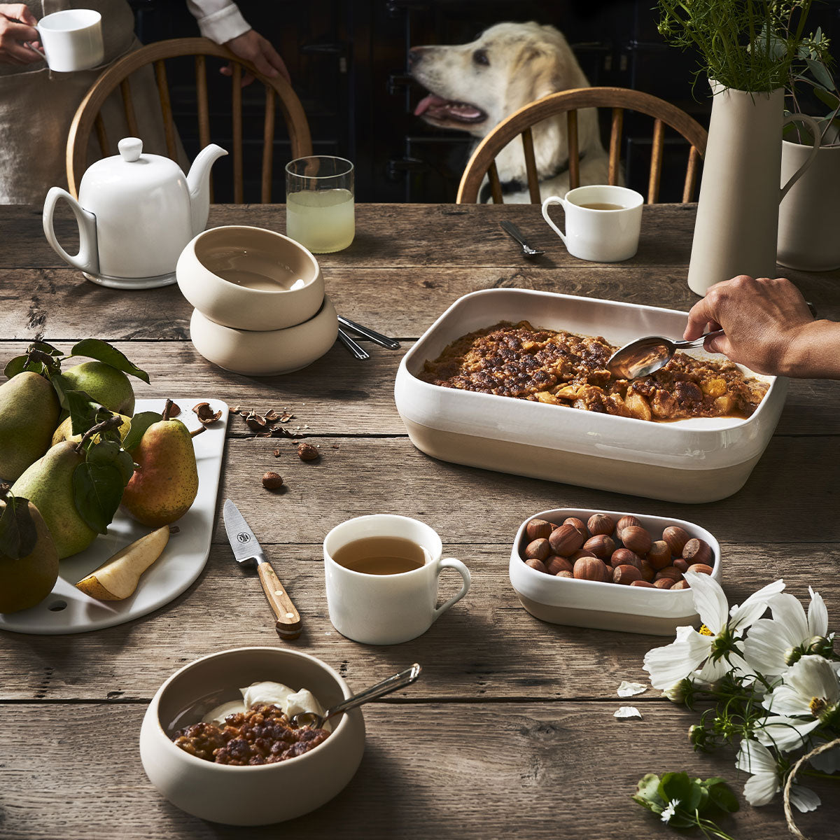 BAHIA PIERRE DE LUNE Planche en porcelaine 35 x 21 cm