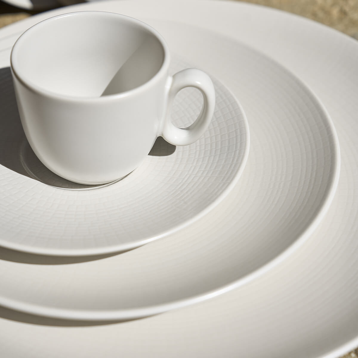 MODULO NATURE KAOLIN Assiette à dessert 21 cm