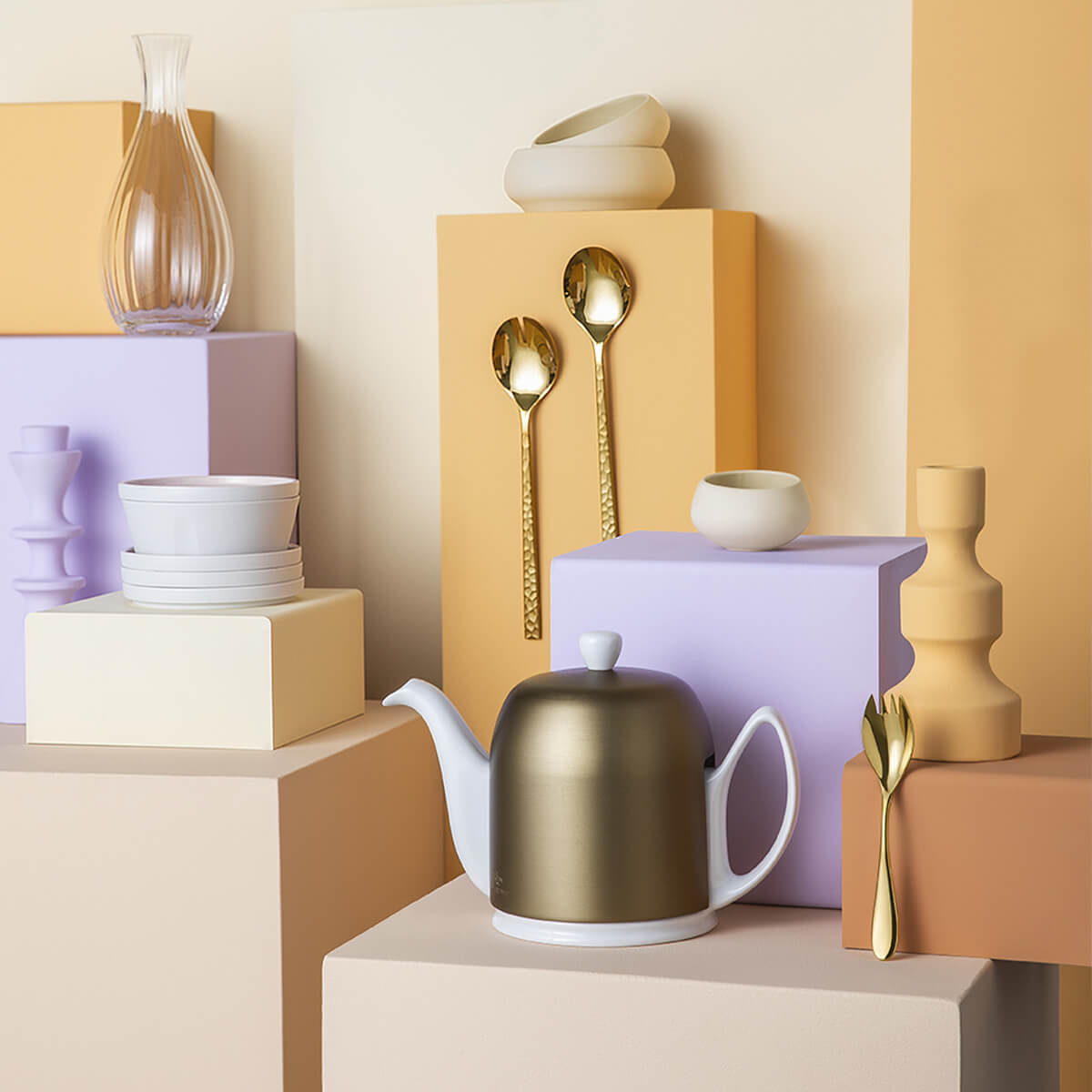 SALAM MINERALE Théière 6 tasses cloche bronze