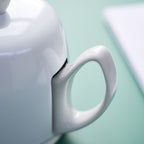 SALAM MONOCHROME Théière 4 tasses cloche blanche